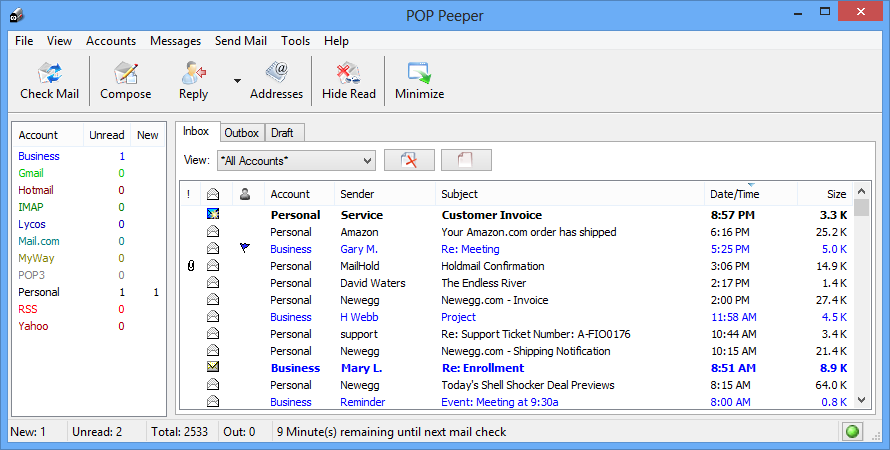 POP Peeper freeware screenshot